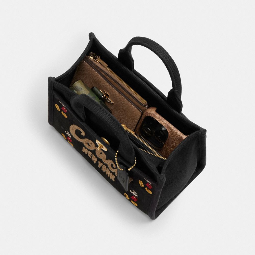Disney X Coach Cargo Tote Bag 20 With Mickey Mouse In Regenerative Cotton Canvas