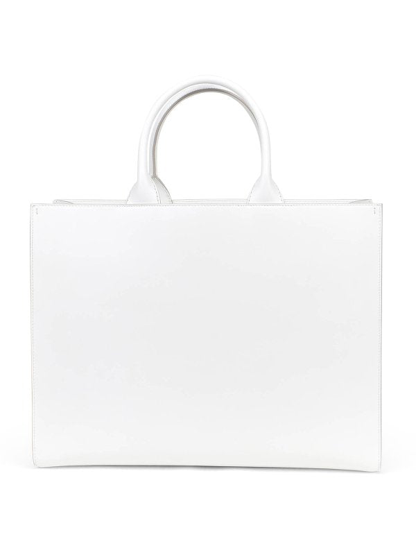 Luxury White DG Print Shopping Tote