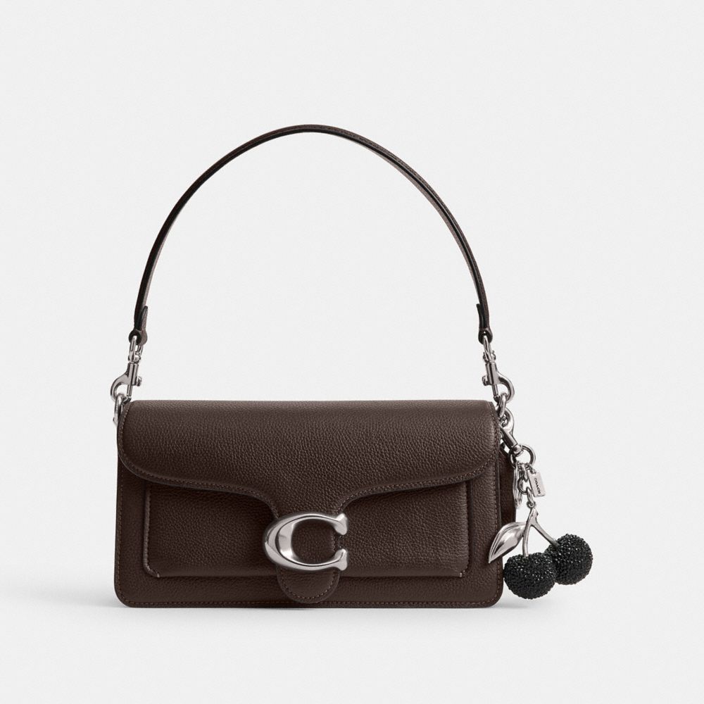 Coach Crystal Cherry Bag Charm Silver Black