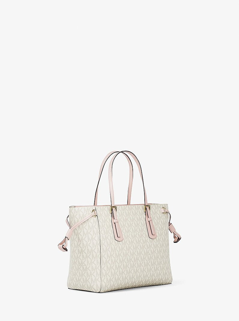 Michael Kors Voyager Extra-Small Signature Logo Convertible Crossbody Bag Pwd Blsh Mlt