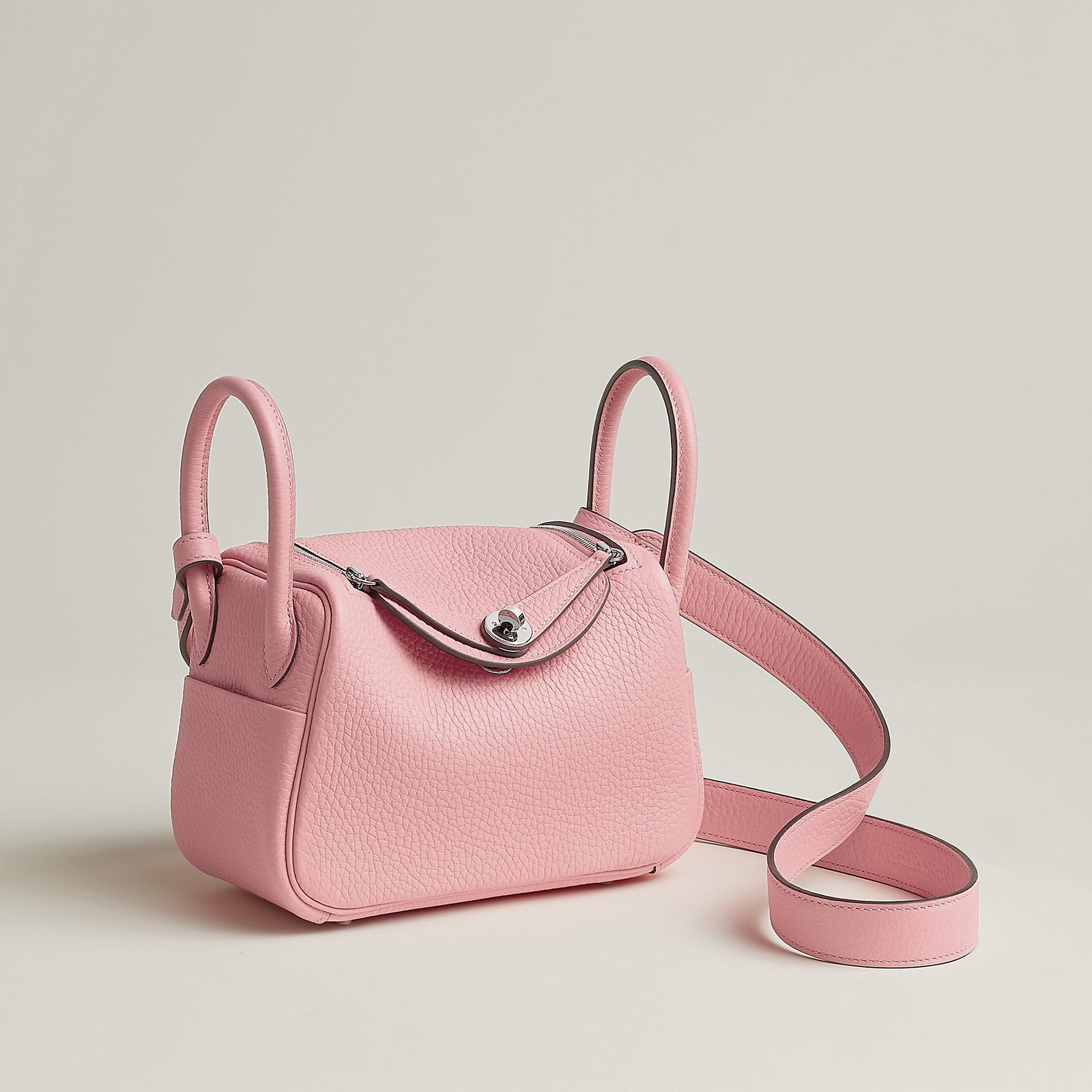 Hermes Lindy Ii Mini Bag Rose Sakura