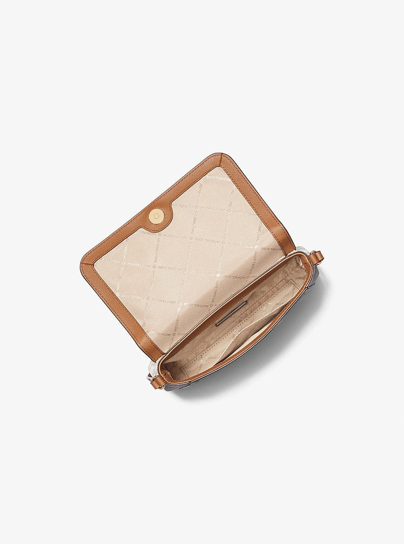 Michael Kors Medium Logo Convertible Crossbody Bag Vanilla