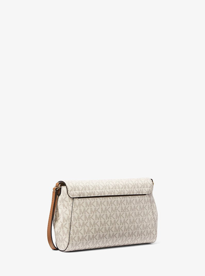 Michael Kors Medium Logo Convertible Crossbody Bag Vanilla
