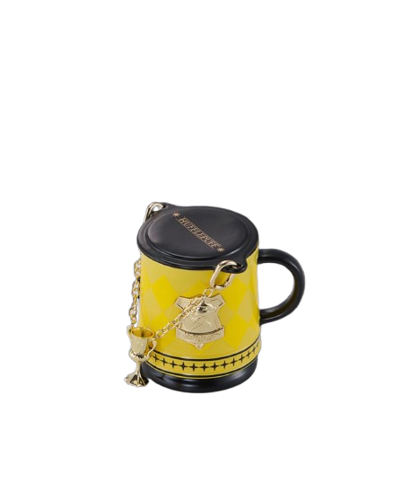 Starbucks x Harry Potter Collaboration Mug — Hufflepuff House Color-Changing Mug with Chain Accent (Yellow, 365ml)