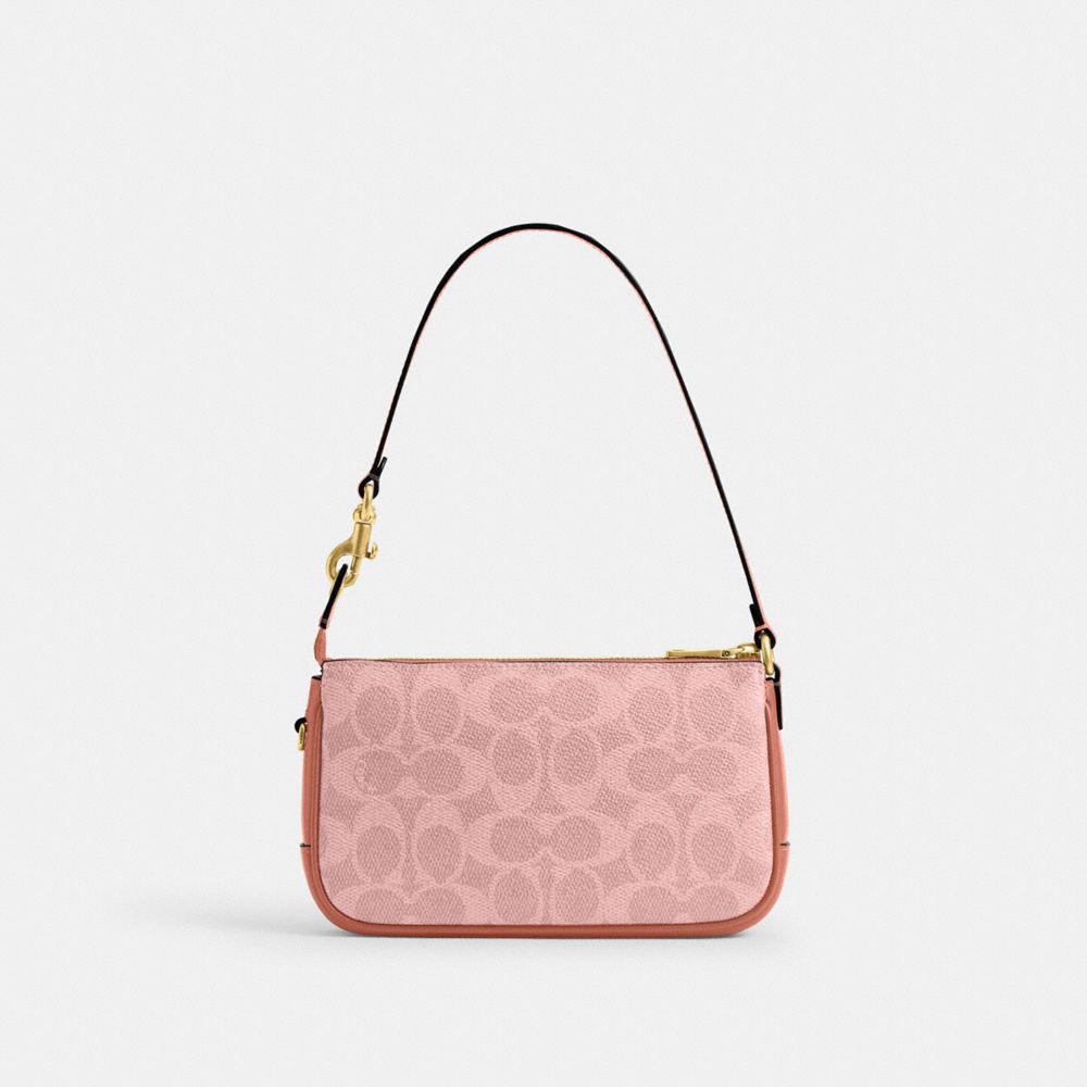 Coach Plaza Bag 18 In Signature Canvas Brass Melon Pink