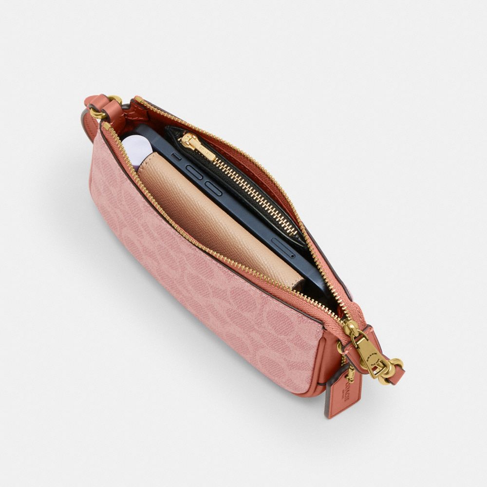 Coach Plaza Bag 18 In Signature Canvas Brass Melon Pink