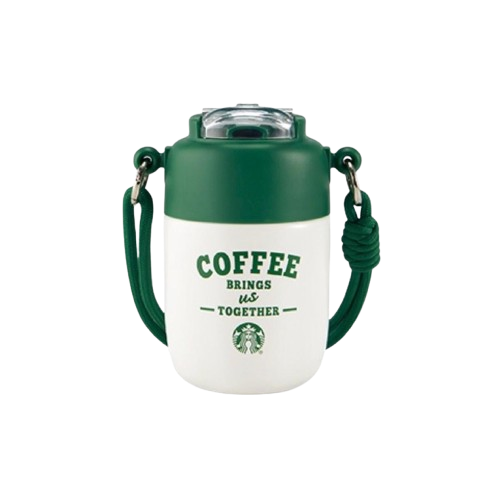 Starbucks Retro White & Green Series — Stylish & Eye-Catching — Simple, Chic, and Portable — 353ml Stainless Steel Tumbler
