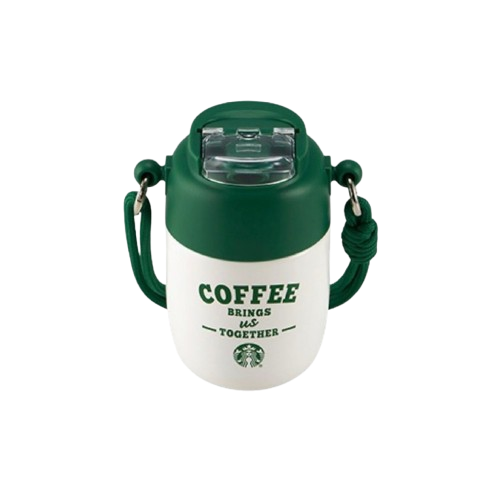 Starbucks Retro White & Green Series — Stylish & Eye-Catching — Simple, Chic, and Portable — 353ml Stainless Steel Tumbler