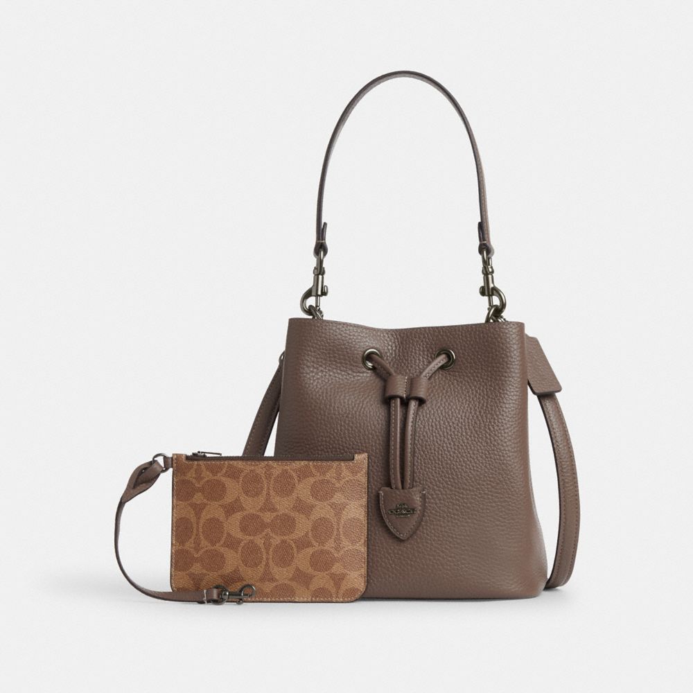 Coach Rowan Bucket Bag Gunmetal Dark Stone