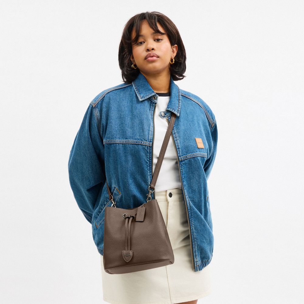 Coach Rowan Bucket Bag Gunmetal Dark Stone