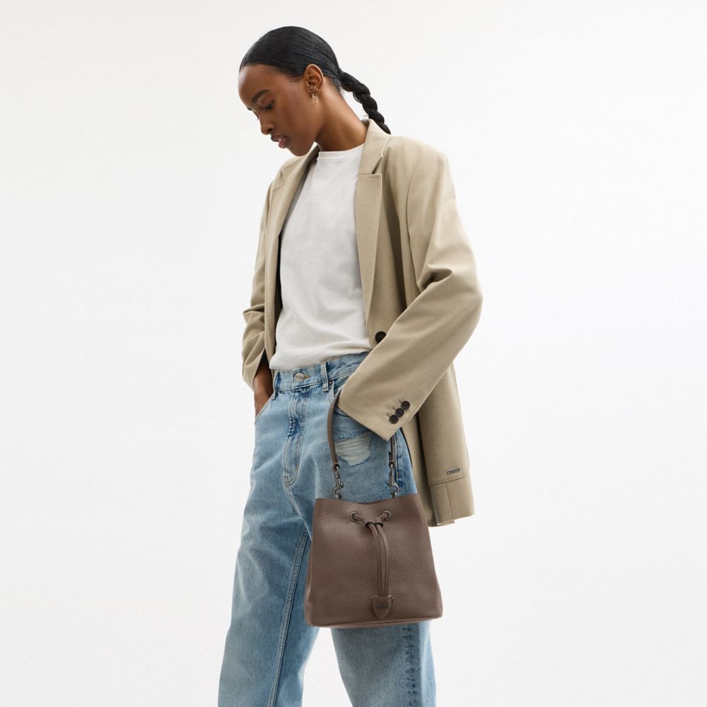 Coach Rowan Bucket Bag Gunmetal Dark Stone
