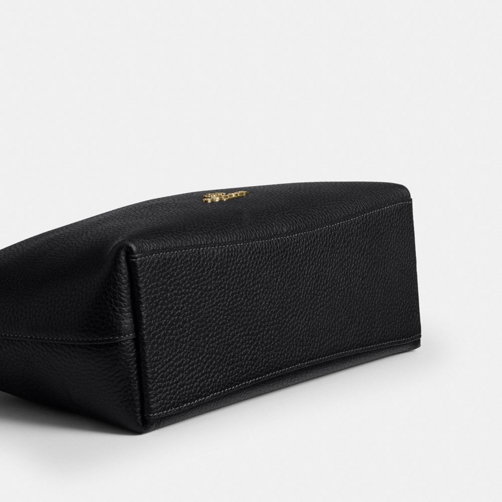 Coach Laurel Shoulder Bag Gold Black