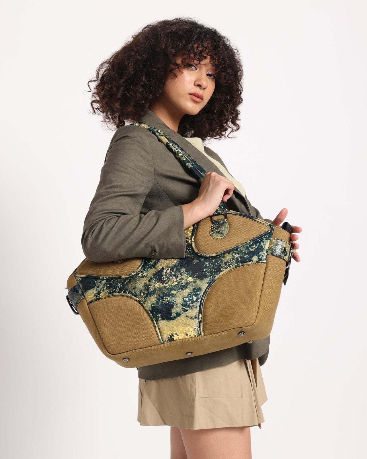 Muddled Cargo Tote - Oxidized Olive