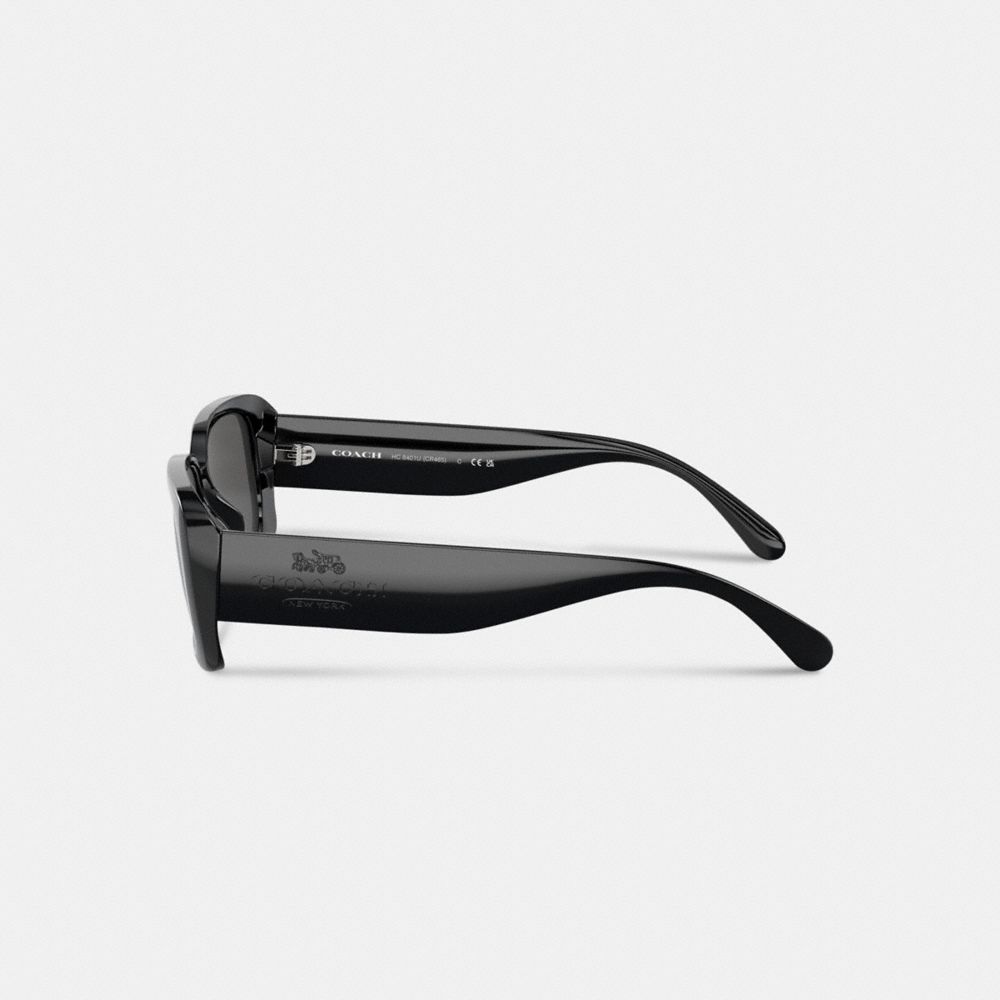 Coach Narrow Rectangle Sunglasses Black