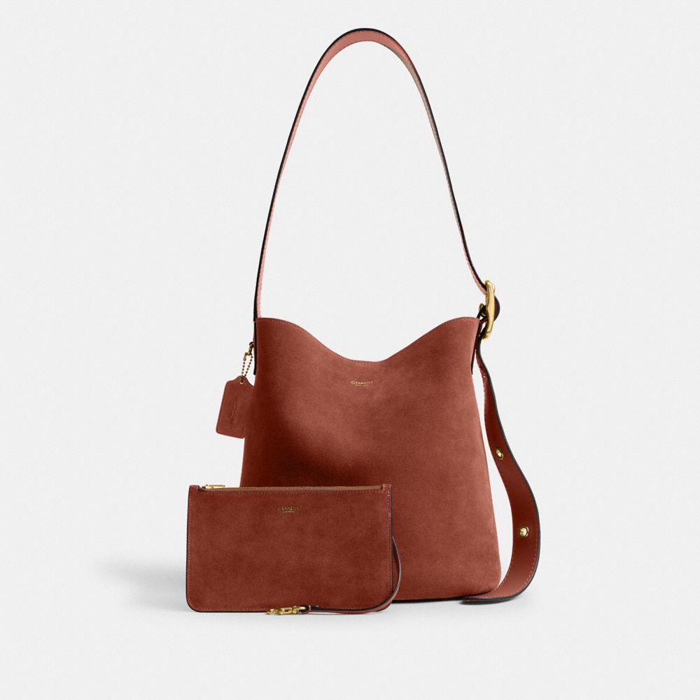 Coach Bleecker Bucket Bag Brass Clay