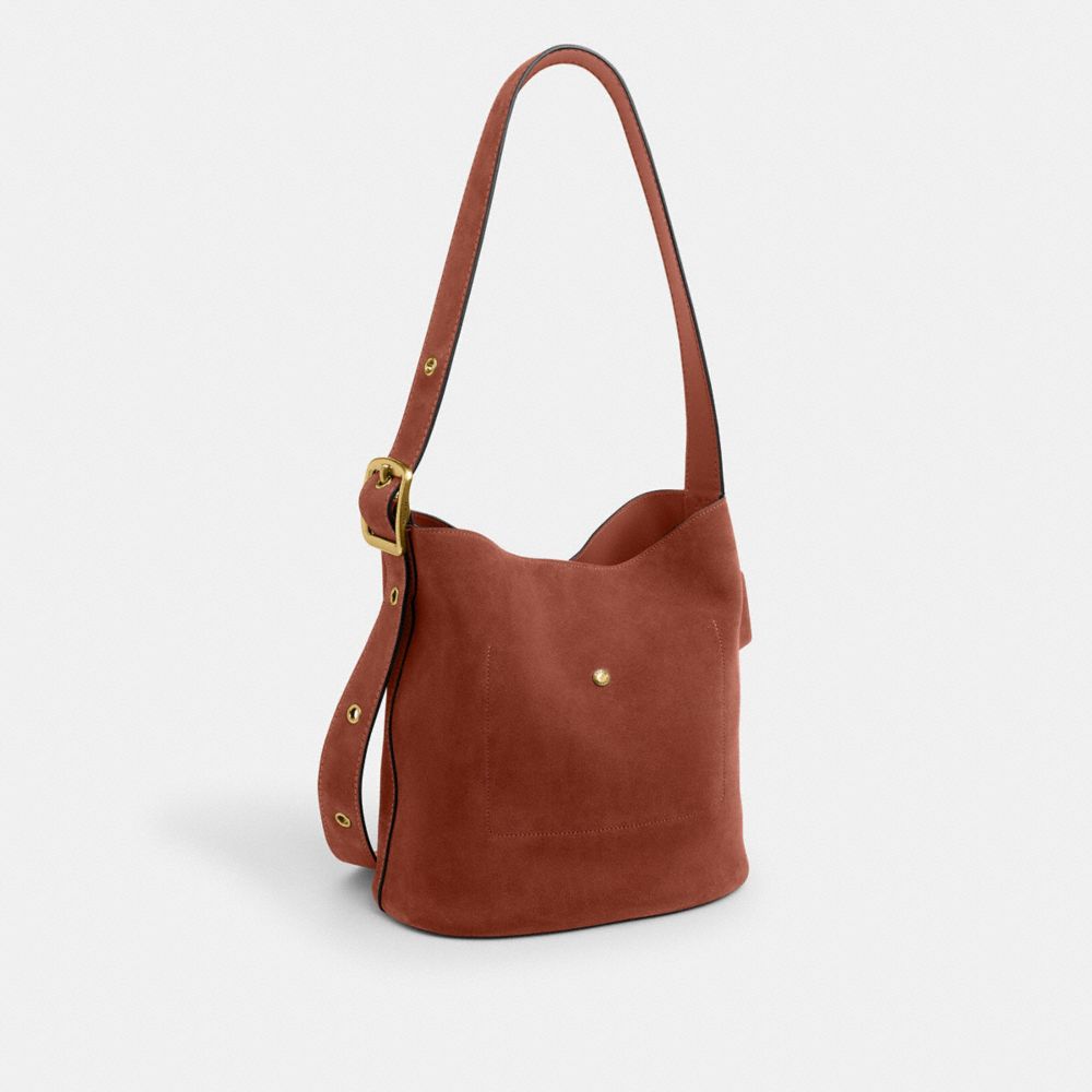 Coach Bleecker Bucket Bag Brass Clay