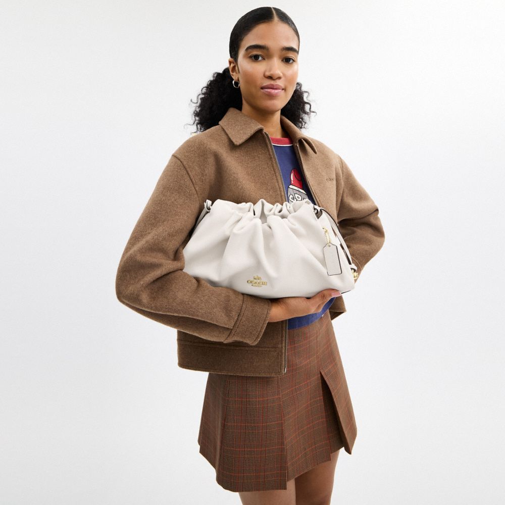 Coach Faye Large Shoulder Bag Gold Chalk