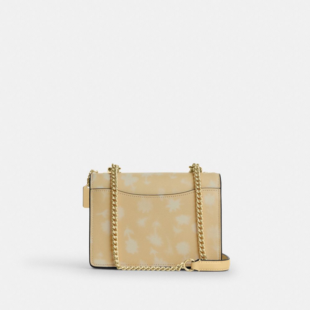 Coach Mini Klare Crossbody Bag With Floral Print Gold Washed Yellow