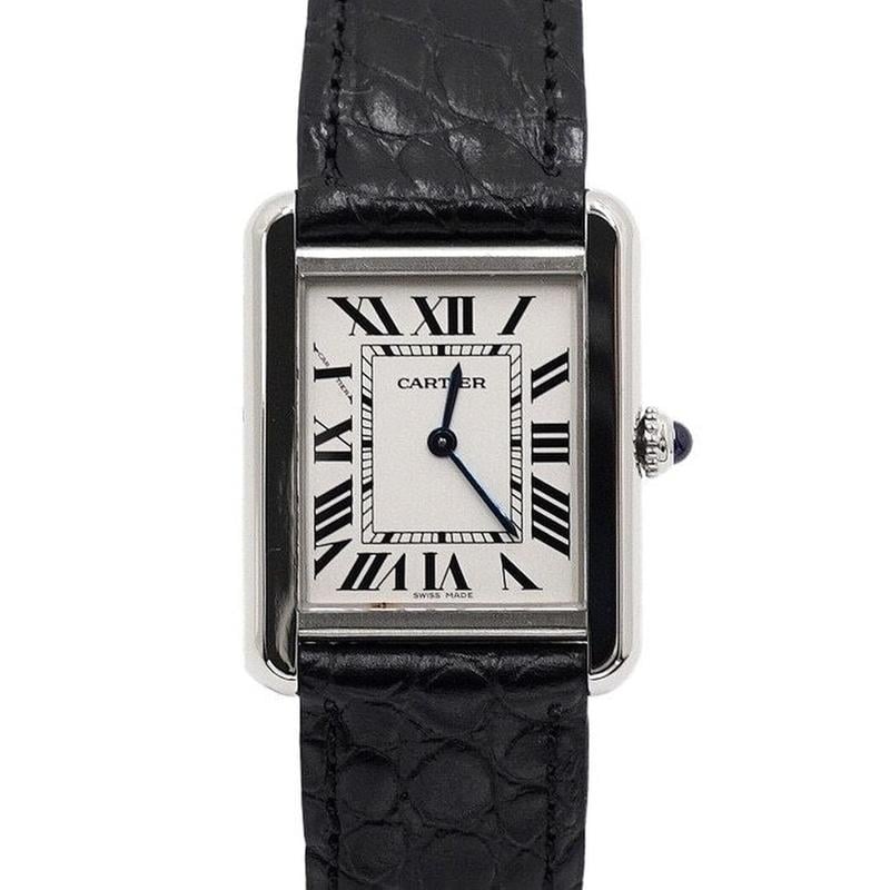 Cartier Tank Solo Small Leather Band Quartz Women's Watch 1018255
