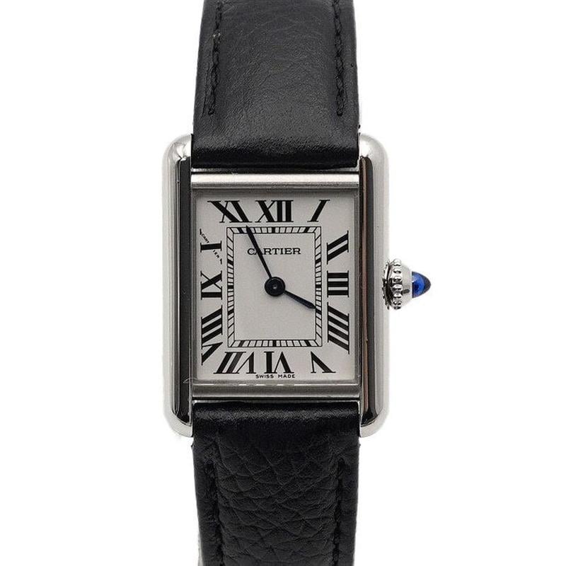 Cartier Tank Must Small Quartz Leather Band Women's Watch AA56344