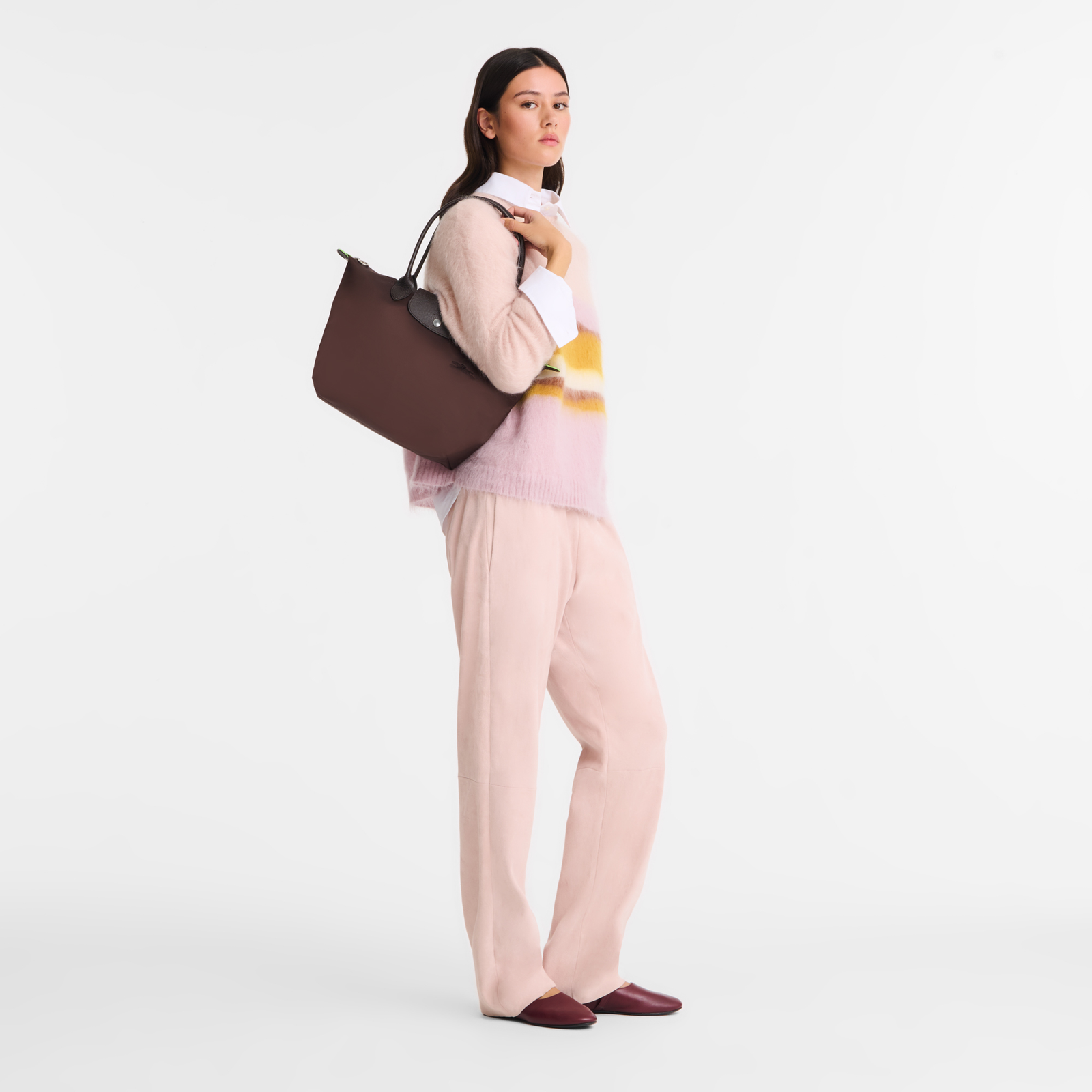 Longchamp Le Pliage Green M Tote bag Mocha
