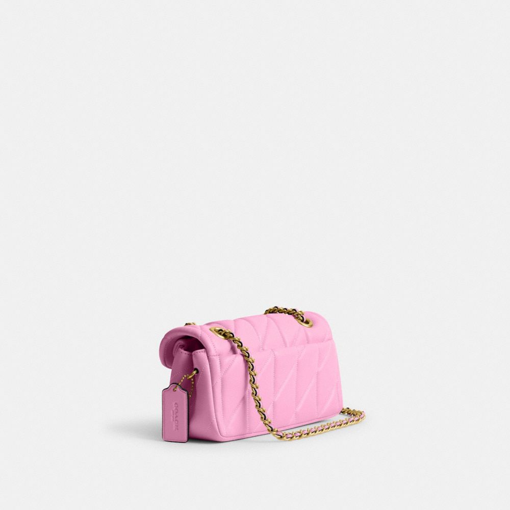 Coach Tabby Shoulder Bag 20 With Pillow Quilting Brass Flower Pink