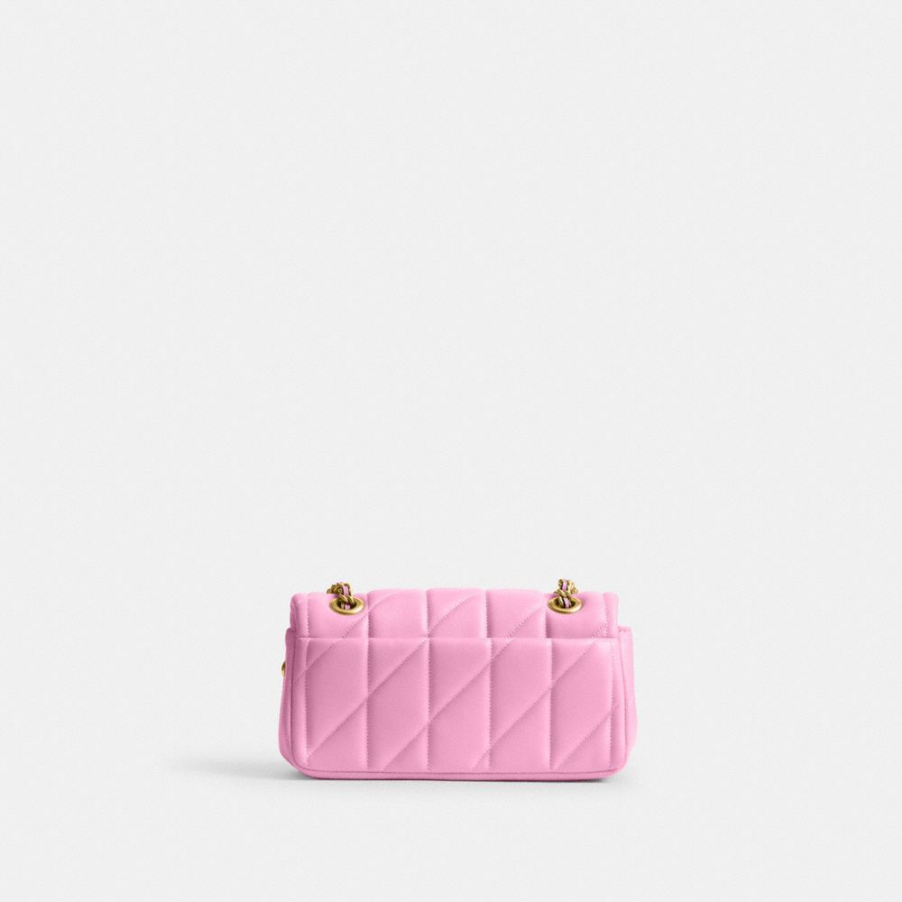 Coach Tabby Shoulder Bag 20 With Pillow Quilting Brass Flower Pink