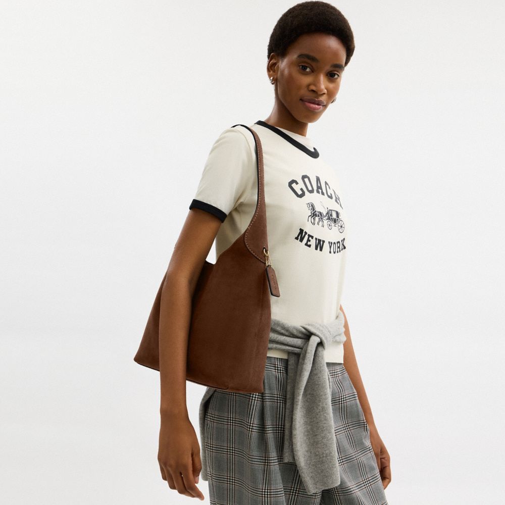 Coach Brooklyn Shoulder Bag 34 Brass Warm Brown