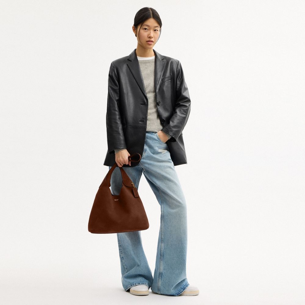 Coach Brooklyn Shoulder Bag 34 Brass Warm Brown