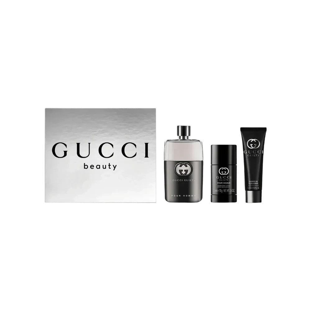 Gucci Guilty Eau de Toilette Gift Set for Men (Silver Gift Box)