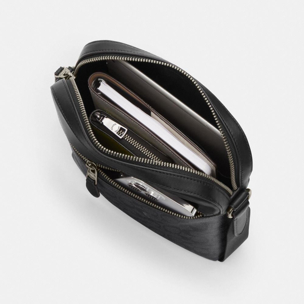 Coach Houston Flight Bag Gunmetal Black