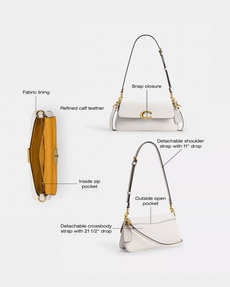 Coach Jet Shoulder Bag Brass Chalk