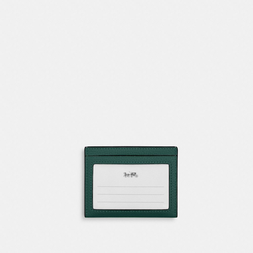 Coach Slim Id Card Case Emerald Emerald