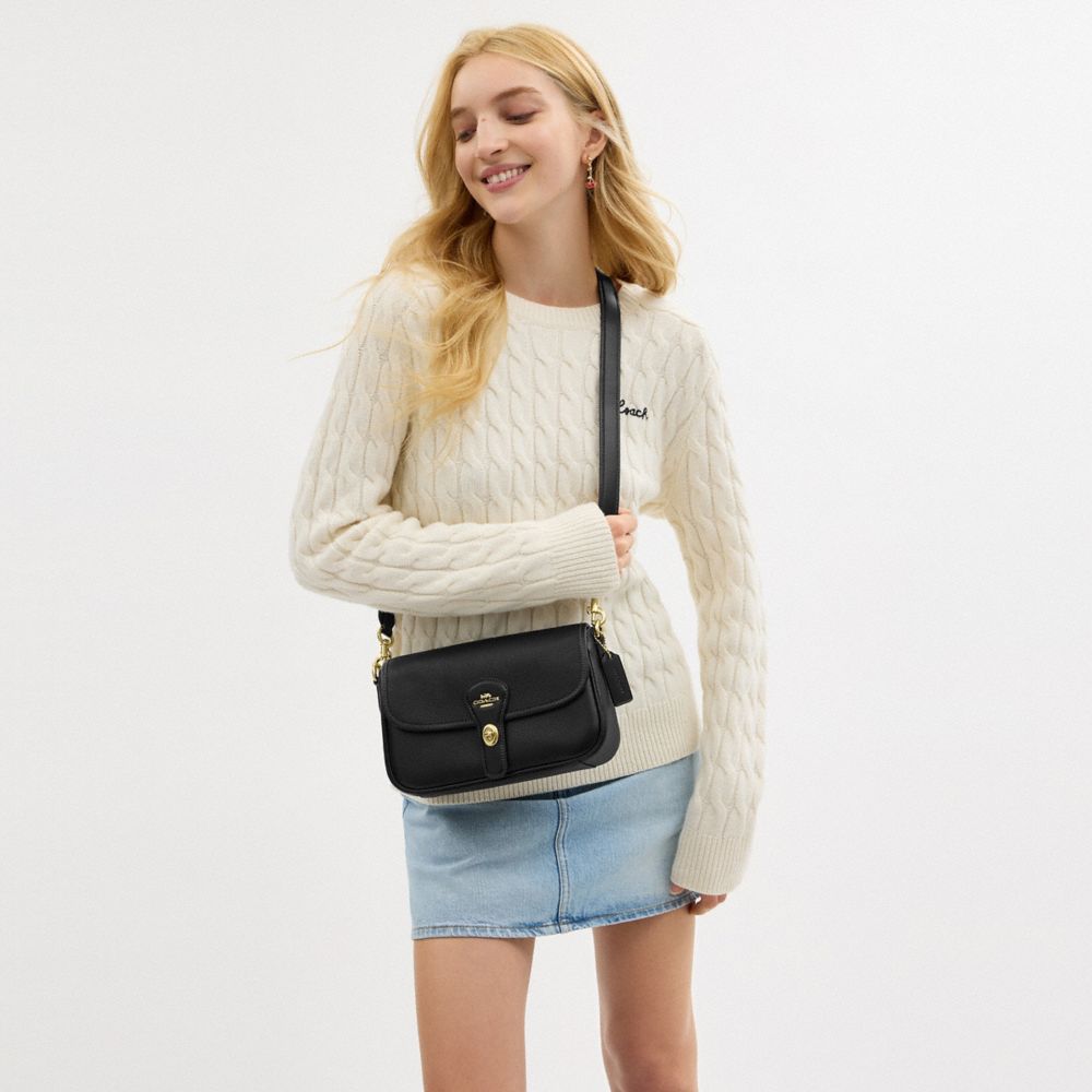 Coach Hadley Shoulder Bag Gold Black