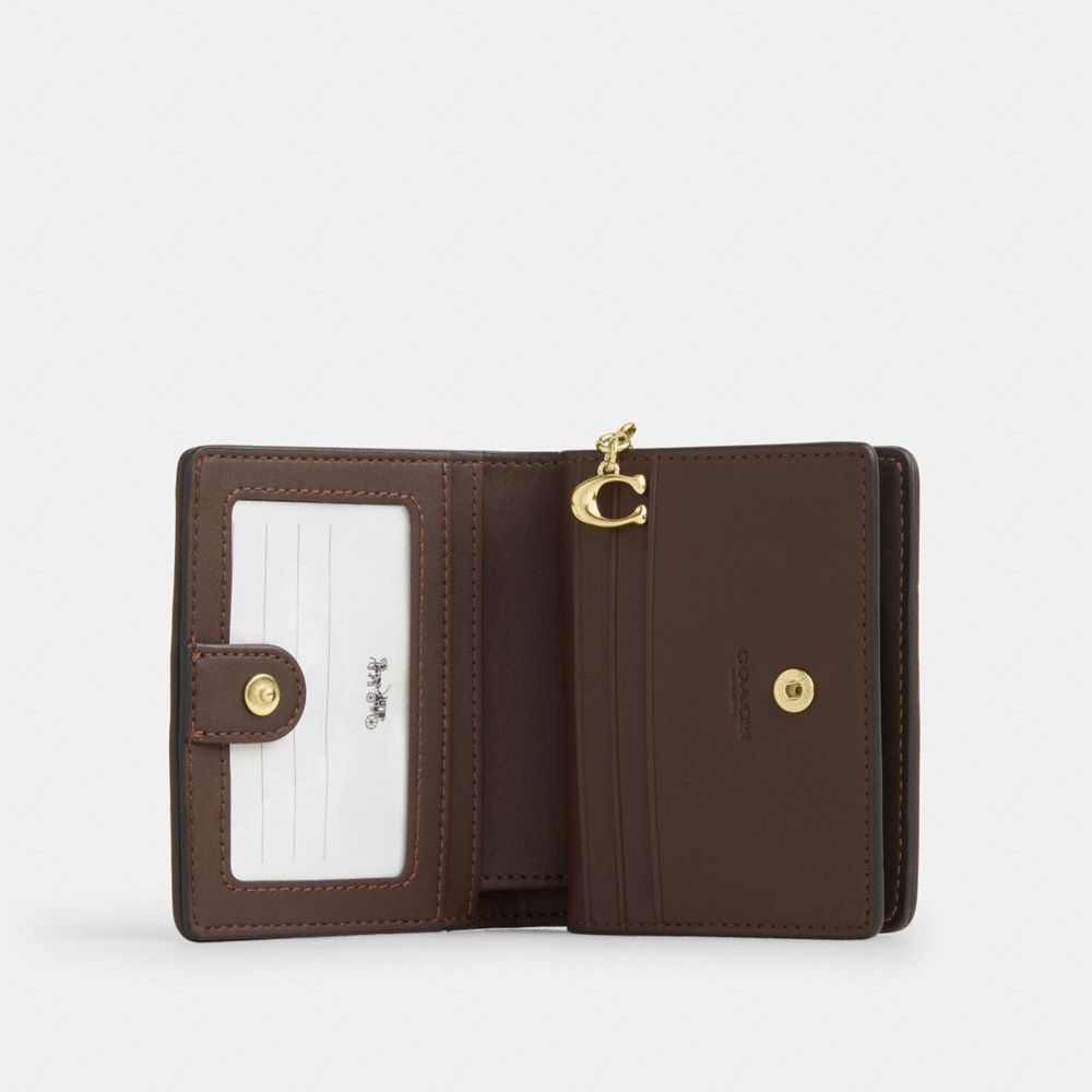 Coach Snap Wallet In Signature Chenille Gold Truffle