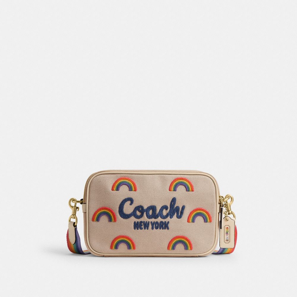 Coach Theo Camera Bag With Rainbow Ivory Multi
