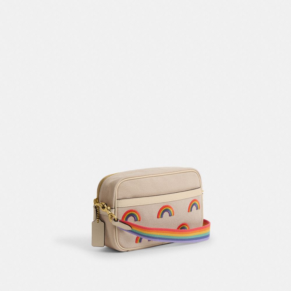 Coach Theo Camera Bag With Rainbow Ivory Multi