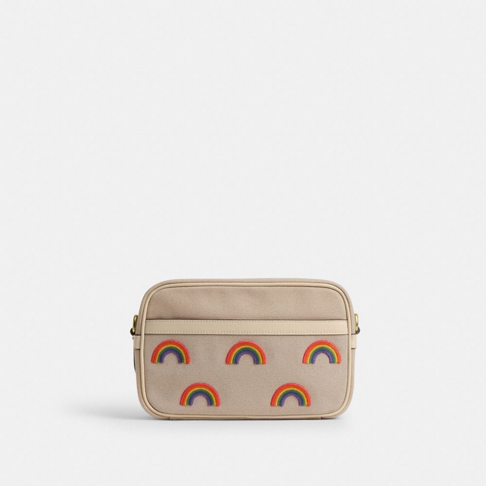 Coach Theo Camera Bag With Rainbow Ivory Multi