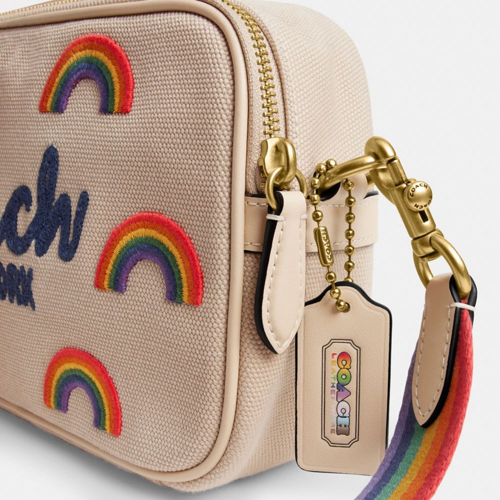 Coach Theo Camera Bag With Rainbow Ivory Multi
