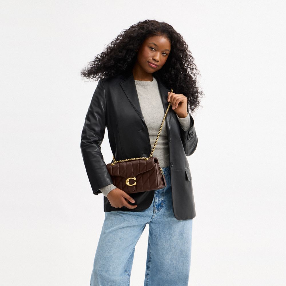 Coach Tabby Shoulder Bag 26 With Pillow Quilting Brass Maple