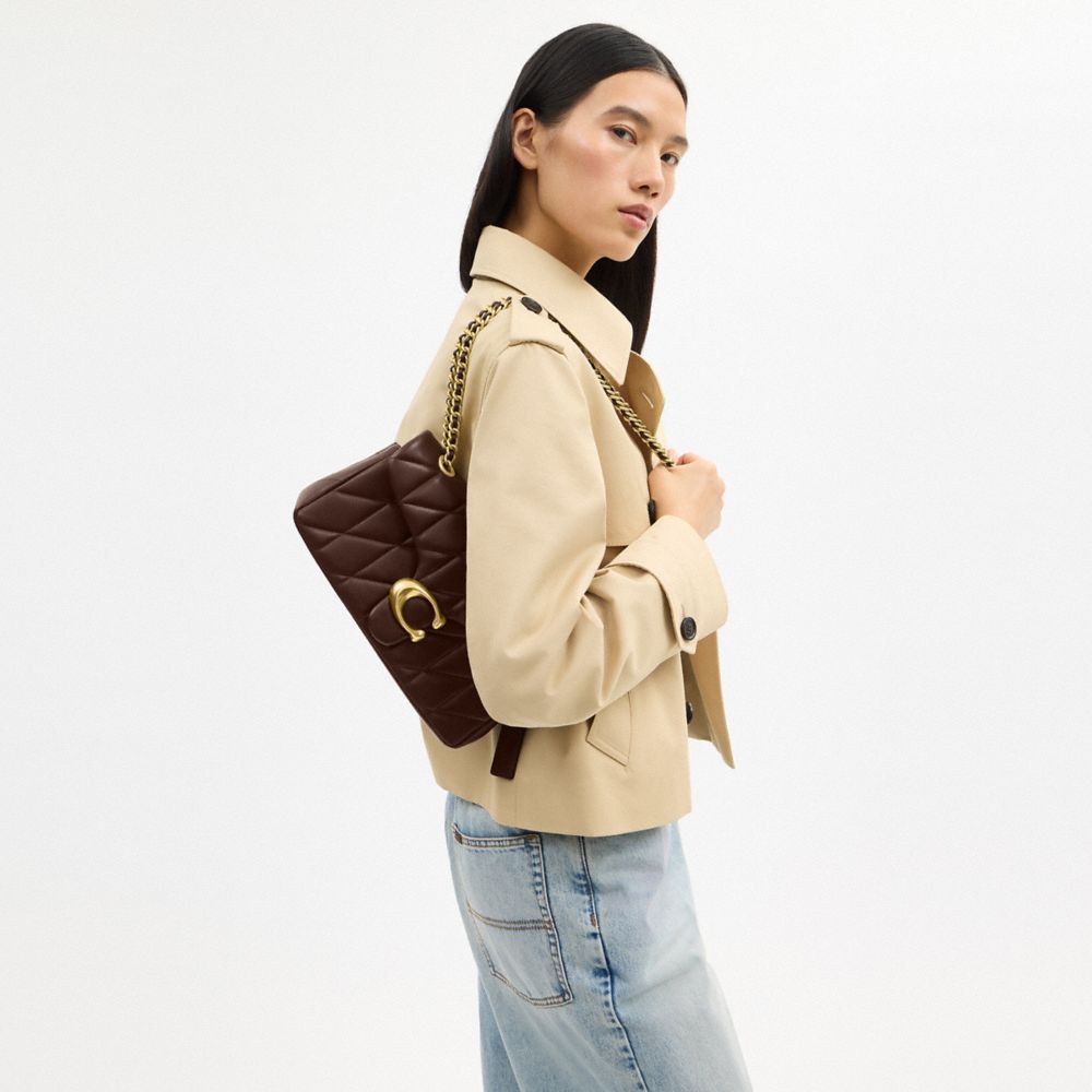 Coach Tabby Shoulder Bag 26 With Pillow Quilting Brass Maple