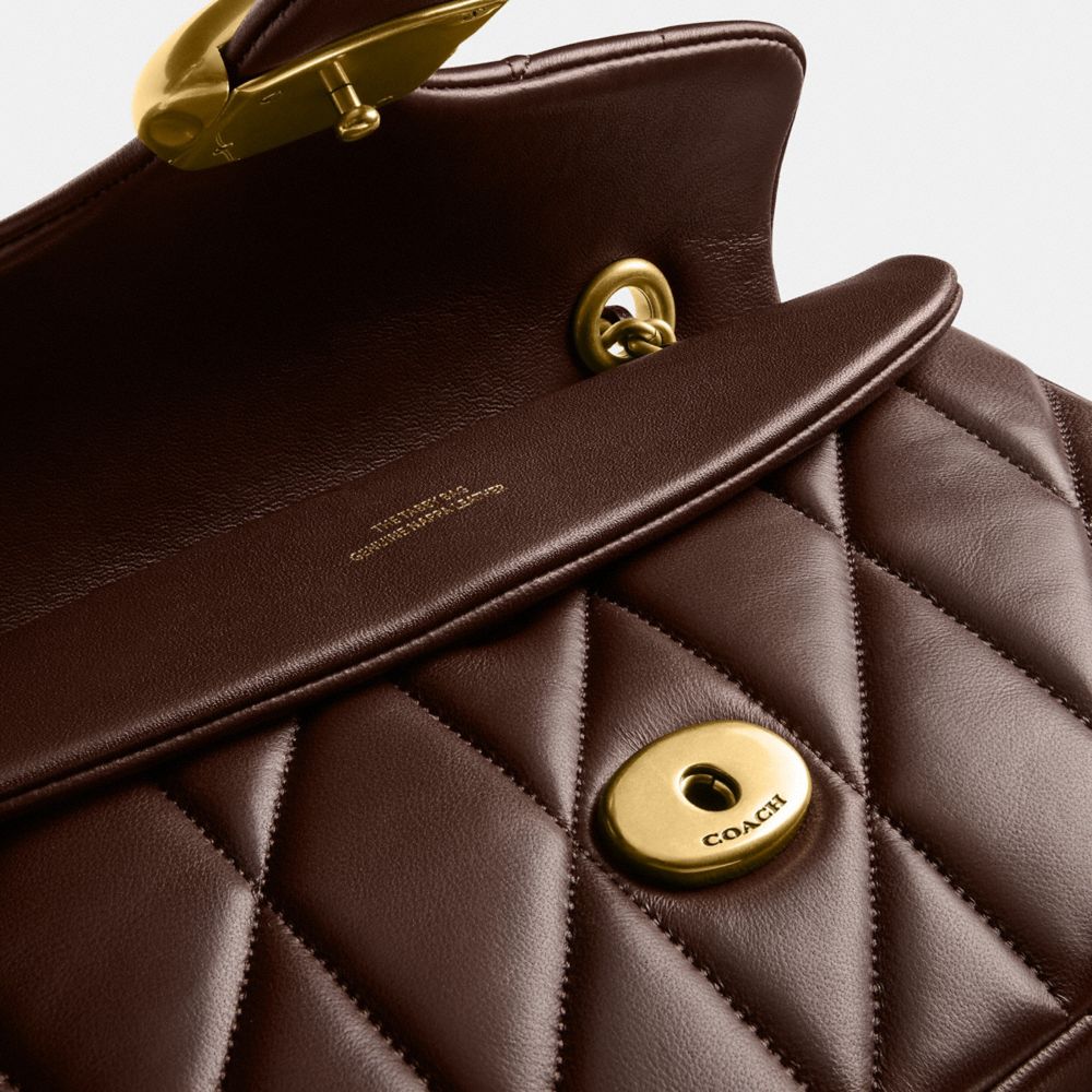 Coach Tabby Shoulder Bag 26 With Pillow Quilting Brass Maple