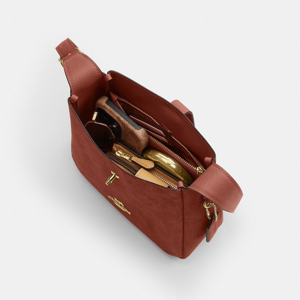 Coach Hadley Mini Crossbody Bag Gold Clay