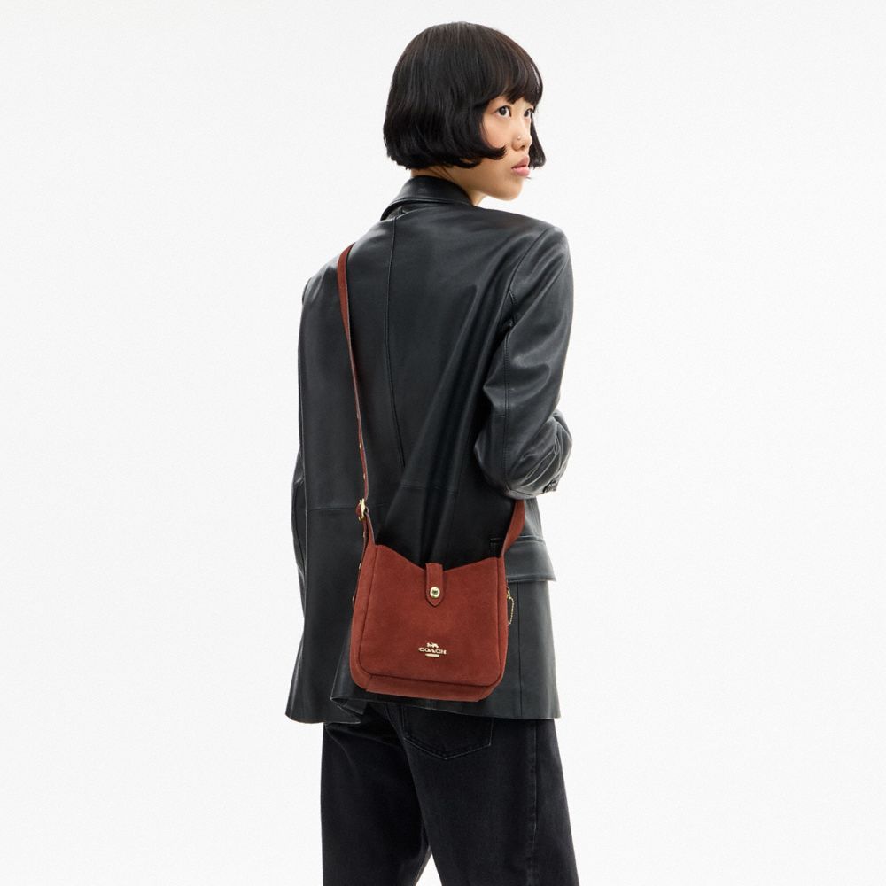 Coach Hadley Mini Crossbody Bag Gold Clay