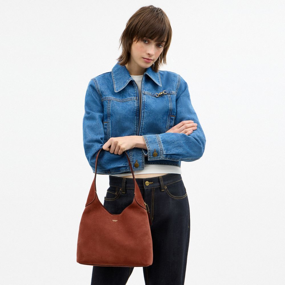 Coach Brooklyn Shoulder Bag 28 Brass Clay