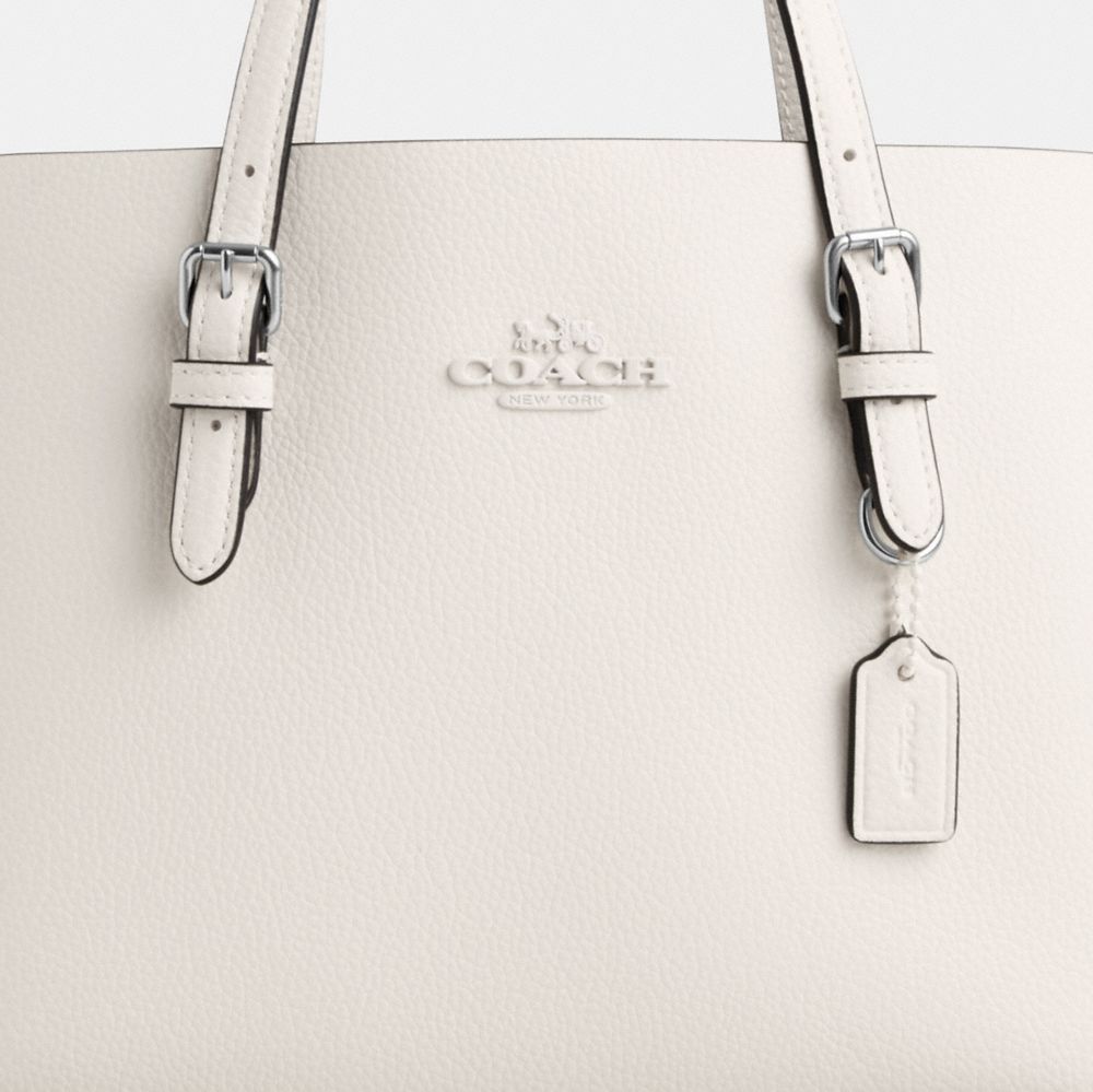 Coach Mollie Tote Bag 25 Silver Chalk