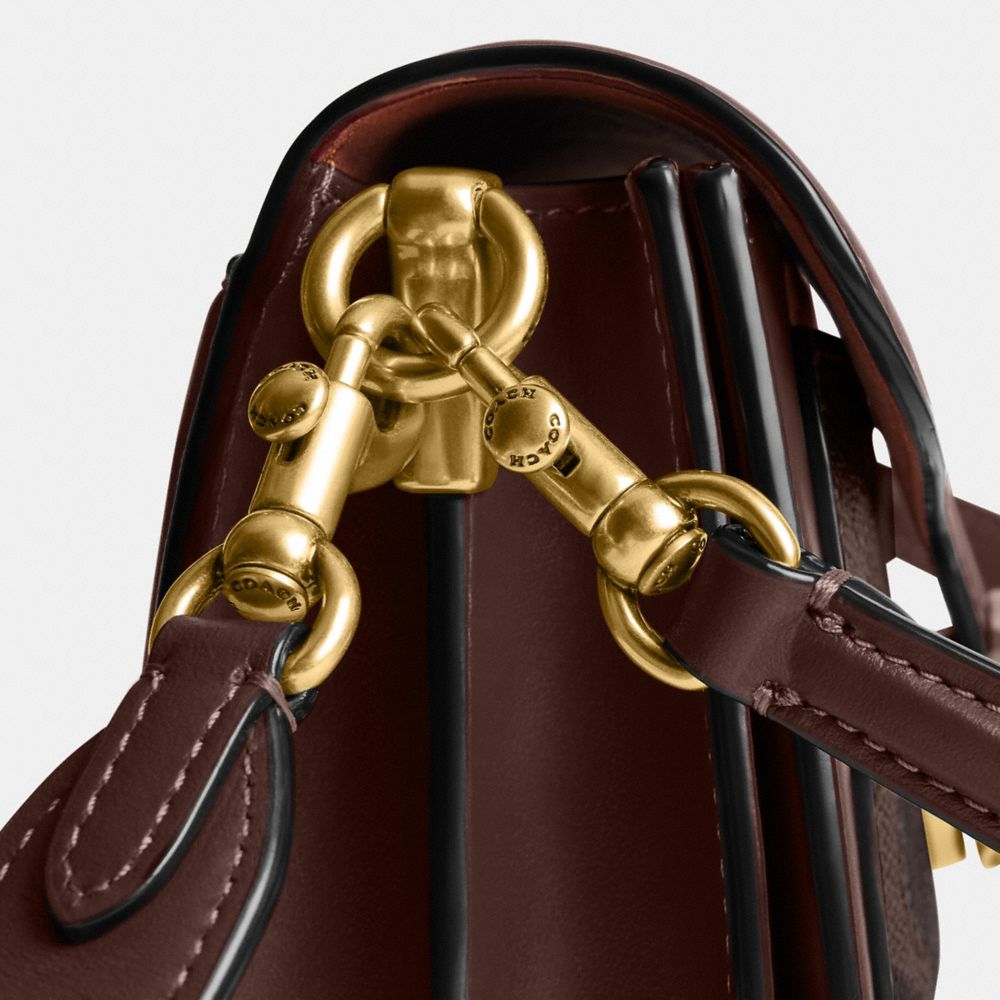 Coach Tabby Shoulder Bag 20 In Signature Canvas Brass Maple