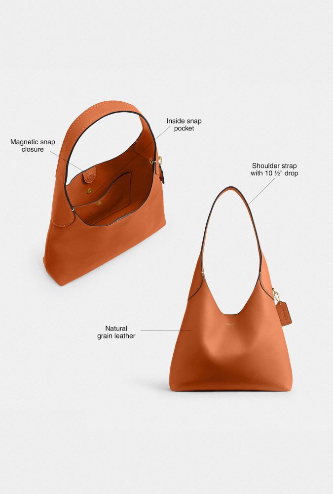 Coach Brooklyn Shoulder Bag 28 Brass Toffee