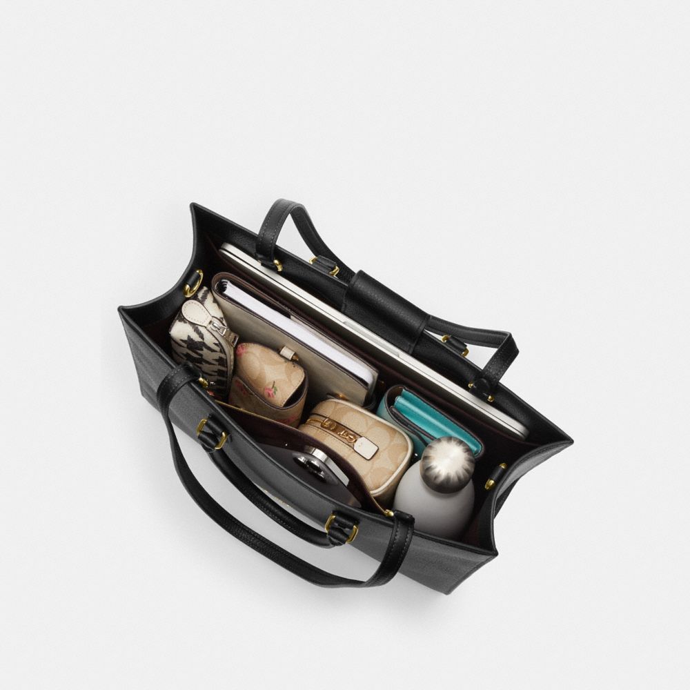 Coach Maggie Tote Bag Gold Black