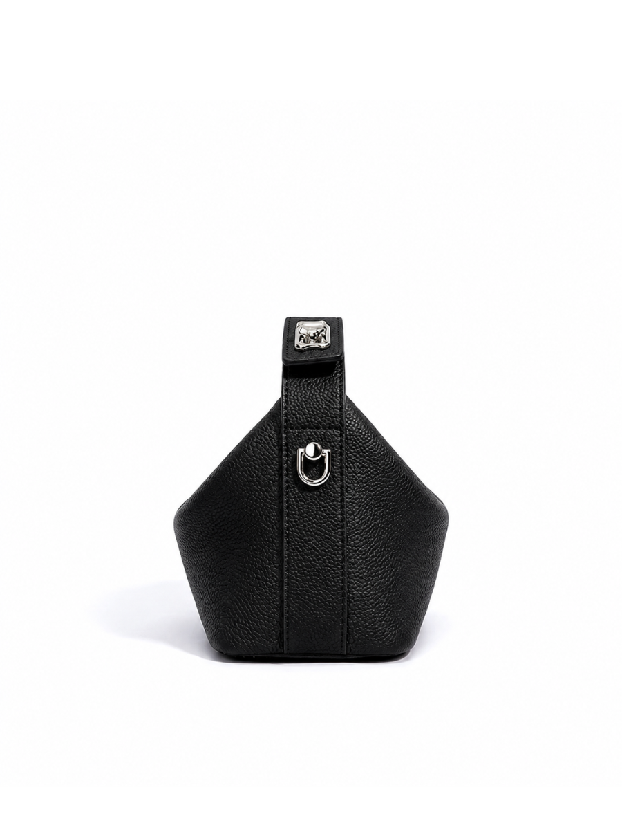 Liora Pebble - Ladies Leather Handbag  | Black